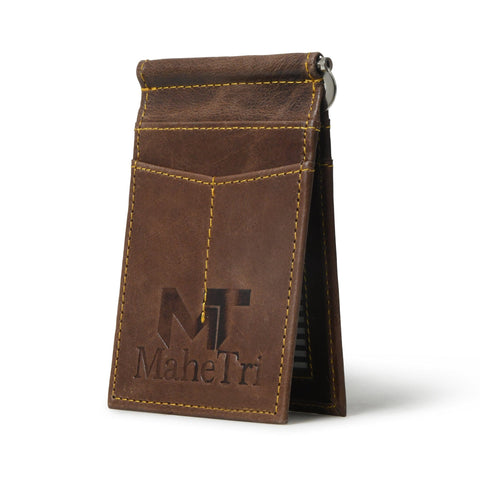 Finley Money Clipper- Walnut Brown Classy Leather Bags
