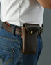 Mobile Holster Case- Dark Brown Classy Leather Bags