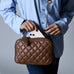 Mini Quilted Crossbody Bag, Rich Brown Classy Leather Bags