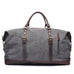Vintage Canvas Leather Shoulder Bag Canvas Duffle Bag Crossbody Travel Bag RockCow Leather Studio