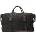 Vintage Canvas Leather Shoulder Bag Canvas Duffle Bag Crossbody Travel Bag RockCow Leather Studio