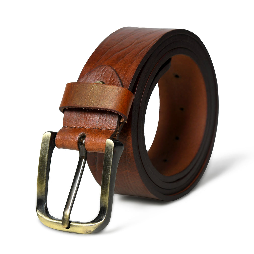 Vibrant Brown Pin Buckle Belt Classy Leather Bags