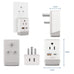 India Travel Adapter | Type D - USB-A & USB-C Ports + 2 USA Outlet (AP-10) Ceptics