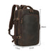 Full Grain Leather Travel Backpack Mens Large Leather Backpack Laptop Backpack Convertible Handbag RockCow Leather Studio