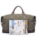 Vintage Canvas Leather Shoulder Bag Canvas Duffle Bag Crossbody Travel Bag RockCow Leather Studio