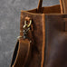 Handmade Tote Bag Crazy Horse Leather Shoulder Bag Shopping Bag RockCow Leather Studio