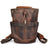 Crazy Horse Leather Travel Backpack Retro Style Full Grain Leather Laptop Backpack For Men RockCow Leather Studio