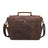 Latest Style Handmade Canvas Leather Briefcase Vintage Crazy Horse Messenger Bag Crossbody Shoulder Bag Laptop Bag W1808 RockCow Leather Studio
