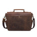 Latest Style Handmade Canvas Leather Briefcase Vintage Crazy Horse Messenger Bag Crossbody Shoulder Bag Laptop Bag W1808 RockCow Leather Studio