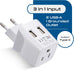 Switzerland Travel Adapter Plug Combo - Type J, C | Dual USB – Swiss Combo (CTU-9C-11A) Ceptics