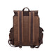 Outing Waxed Canvas Leather Backpack, Big Capacity Laptop Backpack, Vintage Waterproof Shoulder School Bag 5358 RockCow Leather Studio