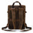 Crazy Horse Leather Travel Backpack Retro Cowhide Leather School Backpack Large Capacity Laptop Backpack RockCow Leather Studio