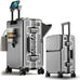 Suitcase Travel Luggage Trolley Front-Opening Large Capacity Aluminum Frame Carry-On Cabin Bag Social Buzz eSIMs