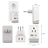 Italy, Chile Travel Adapter | Type L - USB-A & USB-C Ports + 2 USA Outlet (AP-12) Ceptics