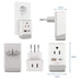 Italy, Chile Travel Adapter | Type L - USB-A & USB-C Ports + 2 USA Outlet (AP-12) Ceptics