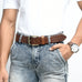 Vibrant Brown Pin Buckle Belt Classy Leather Bags