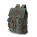 Outing Sport Travelling Waxed Canvas Leather Backpack, Casual Laptop Backpack, Vintage Waterproof Shoulder School Bag 5252 RockCow Leather Studio