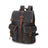 Outing Sport Travelling Waxed Canvas Leather Backpack, Casual Laptop Backpack, Vintage Waterproof Shoulder School Bag 5252 RockCow Leather Studio