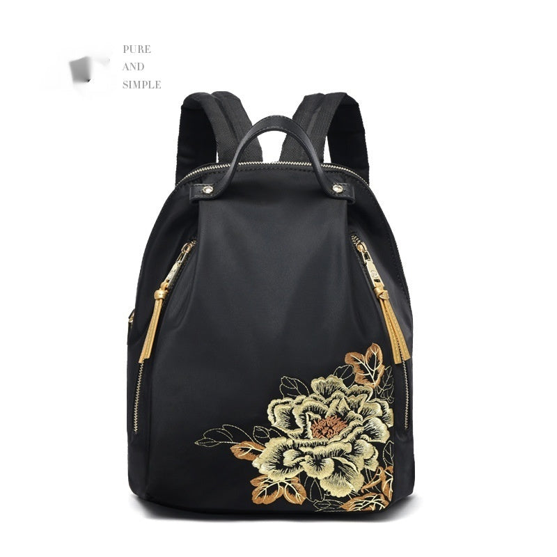 Pmsix Tianxu Chinese-style Embroidered Backpack Ethnic-style Lightweight Travel Bag Social Buzz eSIMs