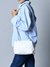 Mini Quilted Crossbody Bag, White Classy Leather Bags