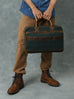 Canvas Green Briefcase Classy Leather Bags