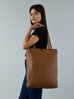 Café Chic Women's Leather Tote Bag Classy Leather Bags