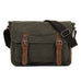 Waxed Canvas Messenger Bag Waxed Courier Bag Canvas Shoulder Bag Men Satchel Briefcase Vintage Crossbody Bag RockCow Leather Studio
