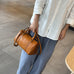 Women's Small Leather Boston Bag, Full Grain Leather Satchel Crossbody Bag, Handmade Leather Barrel Bag RockCow Leather Studio