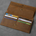 Crazy Horse Leather Men Long Wallet Bifold Wallet Card Holder Long Clutch ESS1182 RockCow Leather Studio