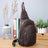 Crazy Horse Leather Chest Pack Handmade Chest Bag Casual Shoulder Messenger Bag RockCow Leather Studio