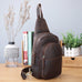 Crazy Horse Leather Chest Pack Handmade Chest Bag Casual Shoulder Messenger Bag RockCow Leather Studio