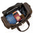 Crazy Horse Leather Duffle Bag Retro Large Capacity Tote Travel Bag Mens Weekender Overnight Bag RockCow Leather Studio