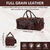 Vintage Dark Brown Traveller Duffle Bag Classy Leather Bags