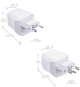 Brazil Travel Adapter Plug Combo - Type C, N | Dual USB - Brazilian Combo (CTU-9C-11C) Ceptics