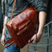 Flash Sale Full Grain Leather Travel Backpack Handmade Leather Backpack RockCow Leather Studio