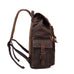 Outing Waxed Canvas Leather Backpack, Big Capacity Laptop Backpack, Vintage Waterproof Shoulder School Bag 5358 RockCow Leather Studio