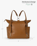 The Lillian Diaper Bag - Cognac Baldwin Baby Company