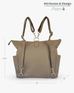 The Lillian Diaper Bag - Driftwood Baldwin Baby Company
