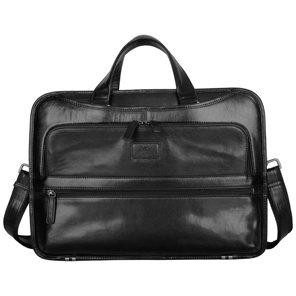 Mancini Pelle D’oro Triple Compartment 15.6” Laptop / Tablet Briefcase Mancini