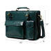 Tuscany Italian Leather Briefcase, Green Classy Leather Bags