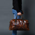 Espresso Elegance Carry on Duffle, Saddle Tan Classy Leather Bags