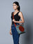 Heritage Ajrakh Leather Tote Bag Classy Leather Bags
