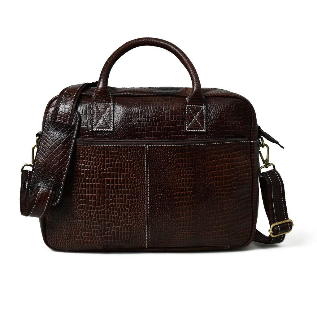 Laurent Leather Briefcase- Dark Brown Classy Leather Bags