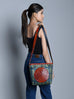 Heritage Ajrakh Leather Tote Bag Classy Leather Bags