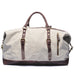 Vintage Canvas Leather Shoulder Bag Canvas Duffle Bag Crossbody Travel Bag RockCow Leather Studio
