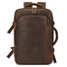 Full Grain Leather Travel Backpack Mens Large Leather Backpack Laptop Backpack Convertible Handbag RockCow Leather Studio