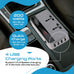 Ceptics 200W Car Power Inverter Charger with Digital Display and SmartVoltage™ Technology (PI-200W4U) Ceptics