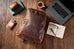 Crazy Horse Leather Backpack Men Laptop Backpack Handmade Travel Backpack MSG7635 RockCow Leather Studio