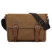 Waxed Canvas Messenger Bag Waxed Courier Bag Canvas Shoulder Bag Men Satchel Briefcase Vintage Crossbody Bag RockCow Leather Studio