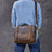 Crazy Horse Leather Men's Briefcase Retro Messenger Bag RockCow Leather Studio
